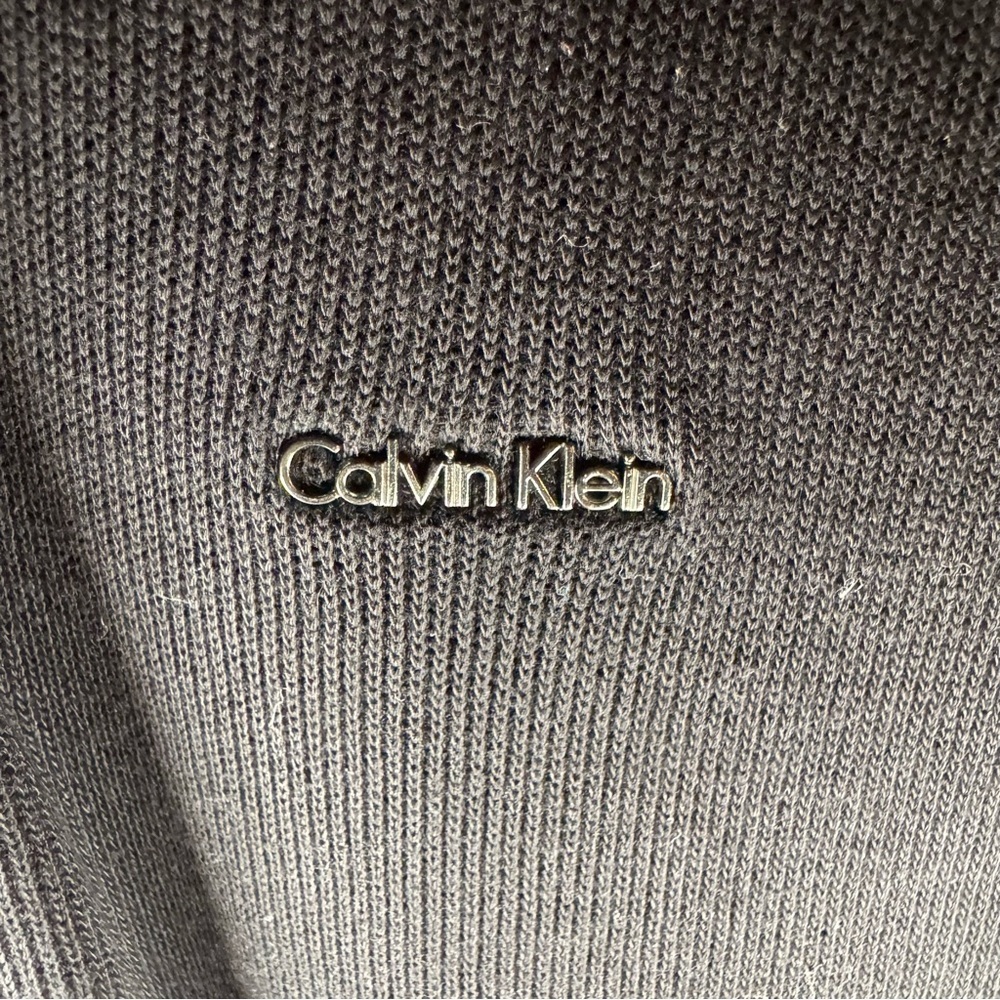 Calvin Klein Men's Black Half-Zip Pullover Sweater - Picture 7 of 8